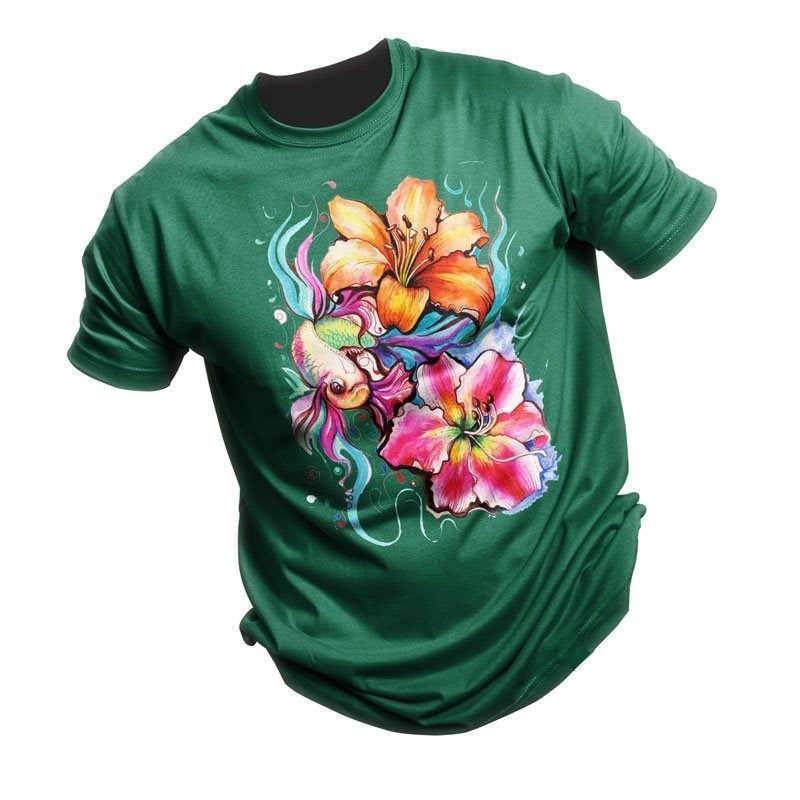 Camiseta de dibujo original con flores personalizada 100% algodón de máxima  calidad Para Hombre Colores Comuvarte Verde Talla S
