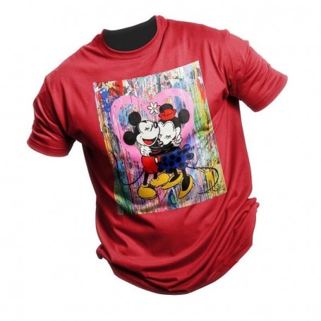 versus Discriminación Noticias Camiseta de Mickey Mouse personalizada 100% algodón de máxima calidad Para  Hombre Colores Comuvarte Rojo Talla S