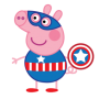 Camiseta de Peppa Pig superheroe