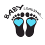 Camiseta de Pies de bebé con corazon azul