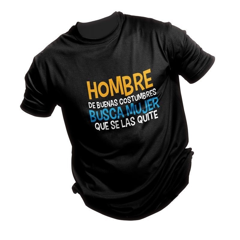Camiseta Frase Divertida personalizada 100% algodón de máxima calidad ☎️ Hombre Colores Comuvarte Negro Talla S