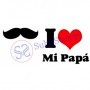 Taza de I Love Papá con bigote