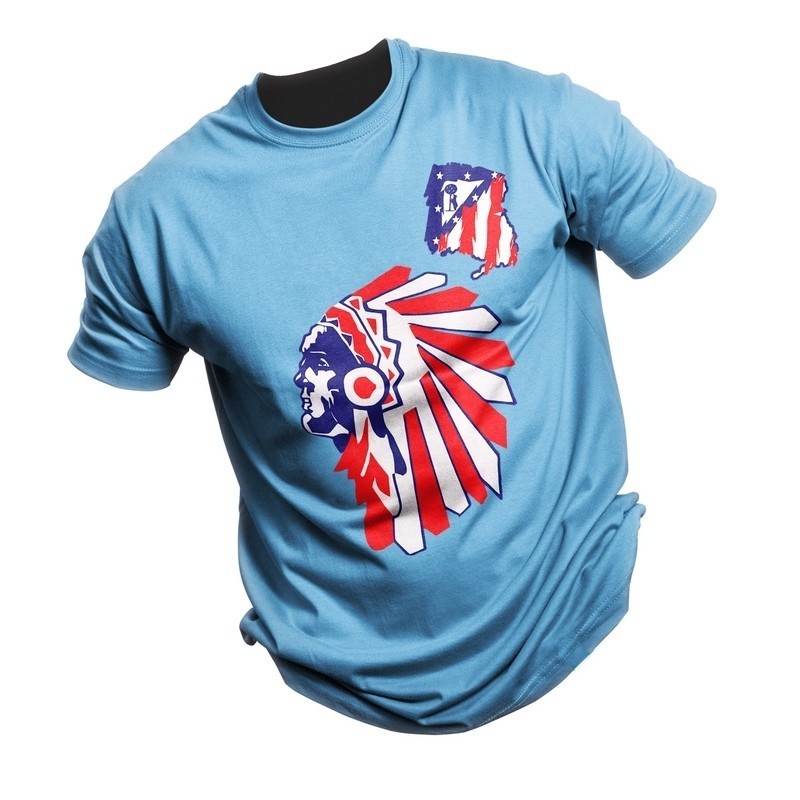 barba llamada Mercurio Camiseta de Cacique Atlético de Madrid personalizada 100% algodón de máxima  calidad ☎️ SubliStamp Para Hombre Colores Comuvarte Azul Cielo Talla S