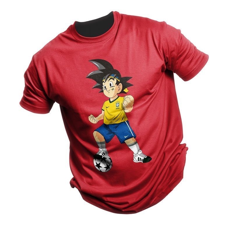  Camiseta de Goku futbolista personalizada  % algodón de máxima calidad ☎️ SubliStamp Para Hombre Colores Comuvarte Rojo Talla S